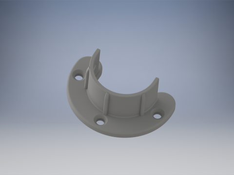 Closet rod support 3D print 3D Принт Модель