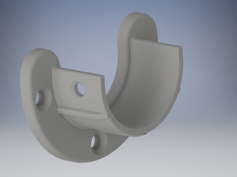 Closet rod support 3D print 3D Принт Модель