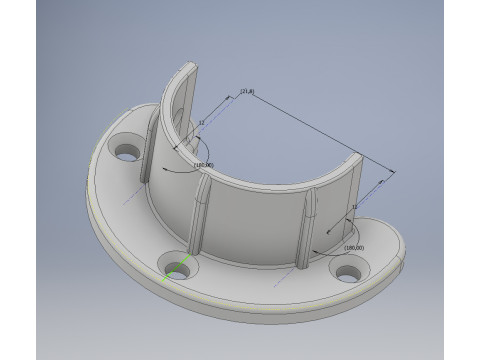 Closet rod support 3D print 3D Принт Модель