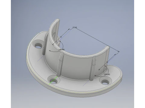 Closet rod support 3D print 3D Print Model