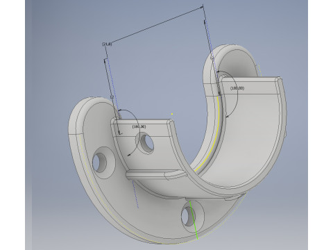 Closet rod support 3D print 3D Принт Модель
