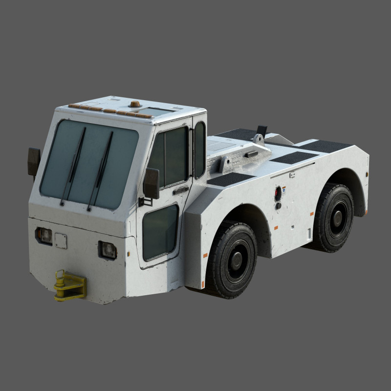Airport vehicle 3D Model .c4d .max .obj .3ds .fbx .stl .blend 