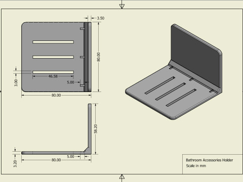 Bathroom Accessories Holder 3D Print Model