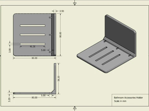Bathroom Accessories Holder 3D Print Model