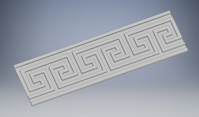 Infinite Greek Key Border Seamless 3D Decor Modelo de impresión 3D .c4d .max .obj .3ds .fbx .stl .blend 