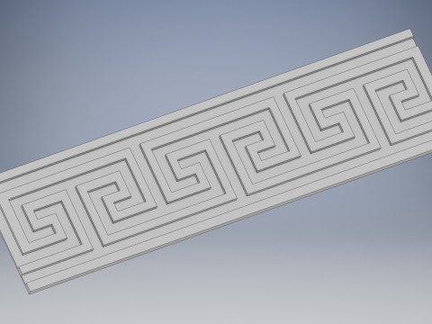 Infinite Greek Key Border Seamless 3D Decor 3D Принт Модель