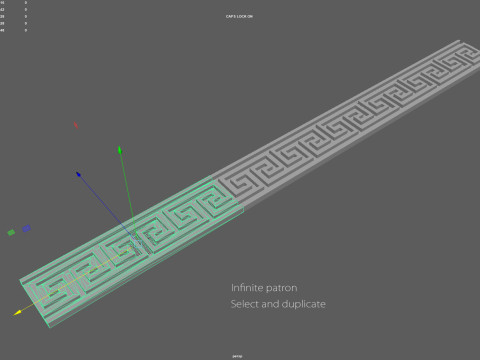 Infinite Greek Key Border Seamless 3D Decor Modelo de impresión 3D