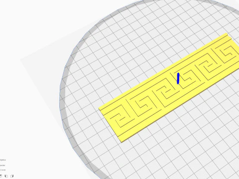 Dekorasi 3D Mulus Perbatasan Kunci Yunani Tak Terbatas Model Cetak 3D