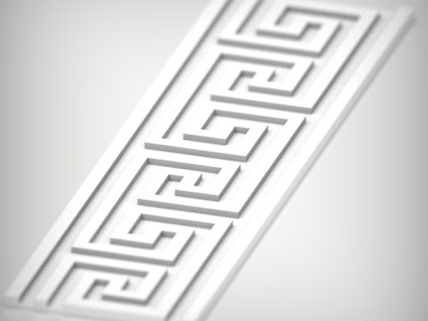 Infinite Greek Key Border Seamless 3D Decor Modelo de impresión 3D