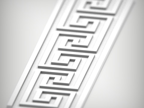 Infinite Greek Key Border Seamless 3D Decor Modelo de impresión 3D