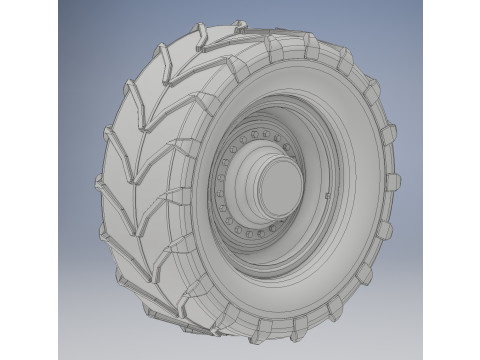 Heavy-Duty Tractor Tire 3D Принт Модель