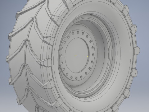 Heavy-Duty Tractor Tire Modelo de Impressão 3D