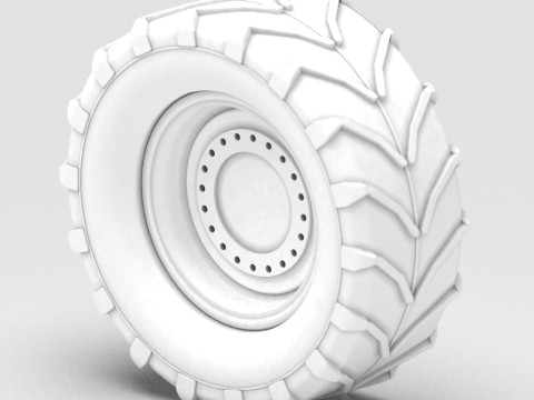 Heavy-Duty Tractor Tire Modelo de Impressão 3D