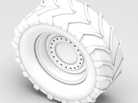 Heavy-Duty Tractor Tire Modelo de Impressão 3D