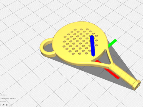 Брелок для теннисной ракетки с веслом 3D Принт Модель