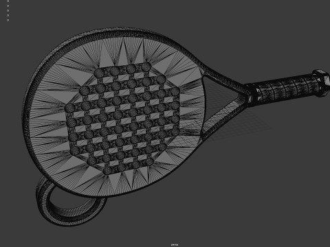 Paddle Tennis Racket Keychain 3D-printmodel