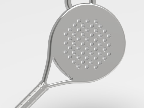 Paddle Tennis Racket Keychain 3D-printmodel