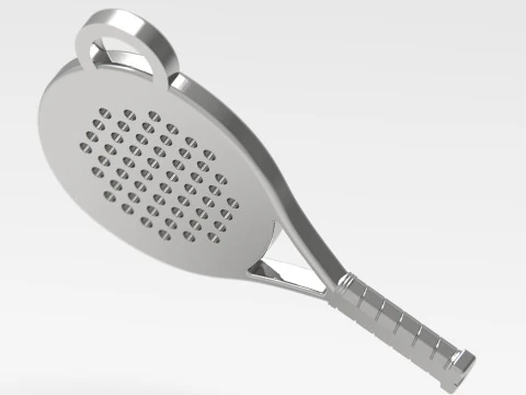 Paddle-Tennisschl&auml;ger-Schl&uuml;sselanh&auml;nger 3D Druckmodell
