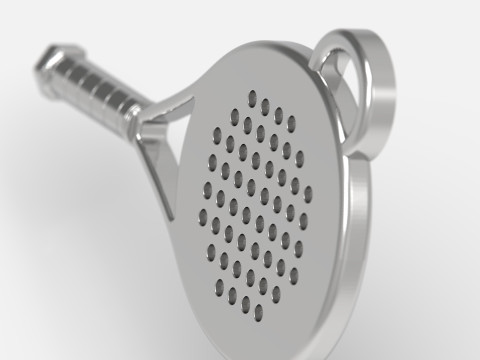 Paddle Tennis Racket Keychain 3D-printmodel