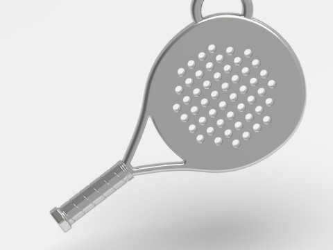 Paddle Tennis Racket Keychain 3D-printmodel