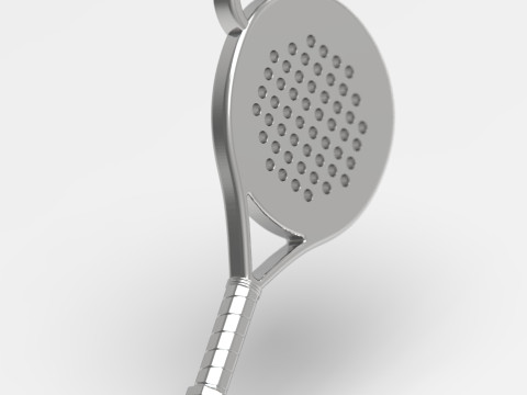 Paddle Tennis Racket Keychain 3D-printmodel