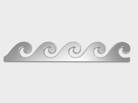 Running Dog Pattern with Greek Wave 3D प्रिंट मॉडल