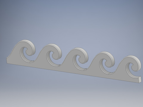 Running Dog Pattern with Greek Wave 3D प्रिंट मॉडल