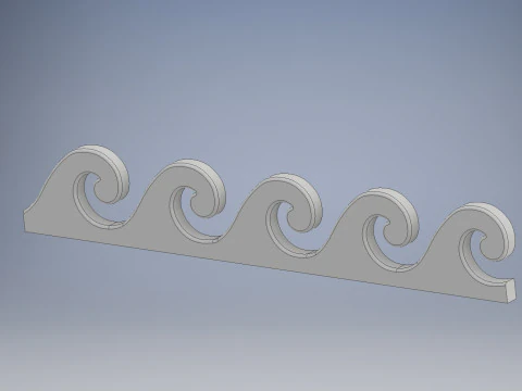 Running Dog Pattern with Greek Wave 3D Print Model