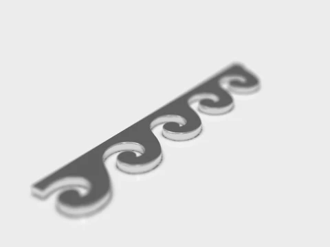 Running Dog Pattern with Greek Wave 3D Print Model
