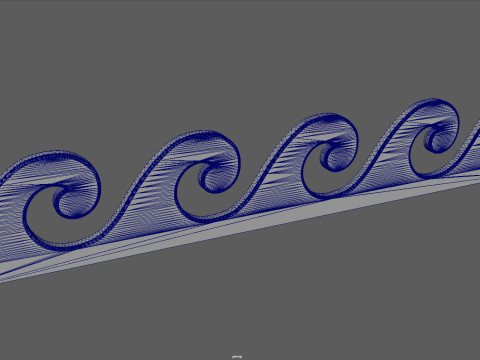 Running Dog Pattern with Greek Wave 3D प्रिंट मॉडल
