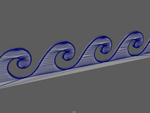 Running Dog Pattern with Greek Wave 3D Print Model