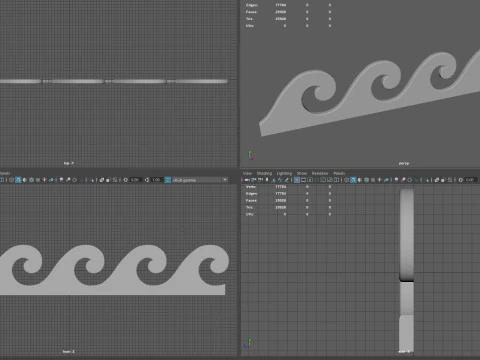 Running Dog Pattern with Greek Wave 3D Print Model