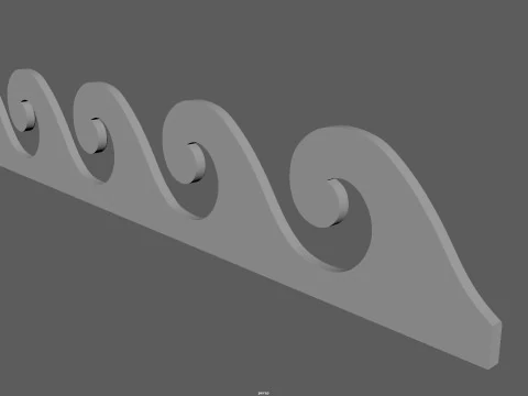 Running Dog Pattern with Greek Wave 3D Print Model