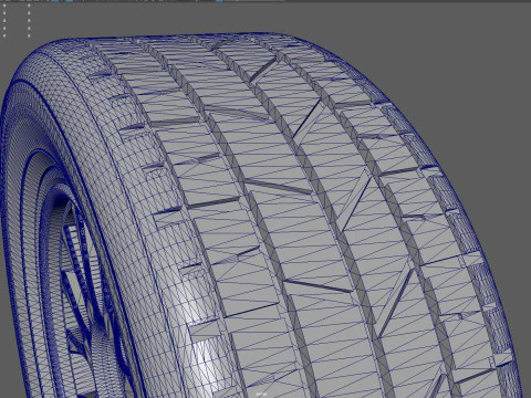 Wheel with Tire 3D Model