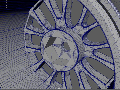 Wheel with Tire 3D Model