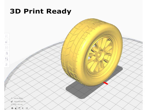 Wheel with Tire 3D Model