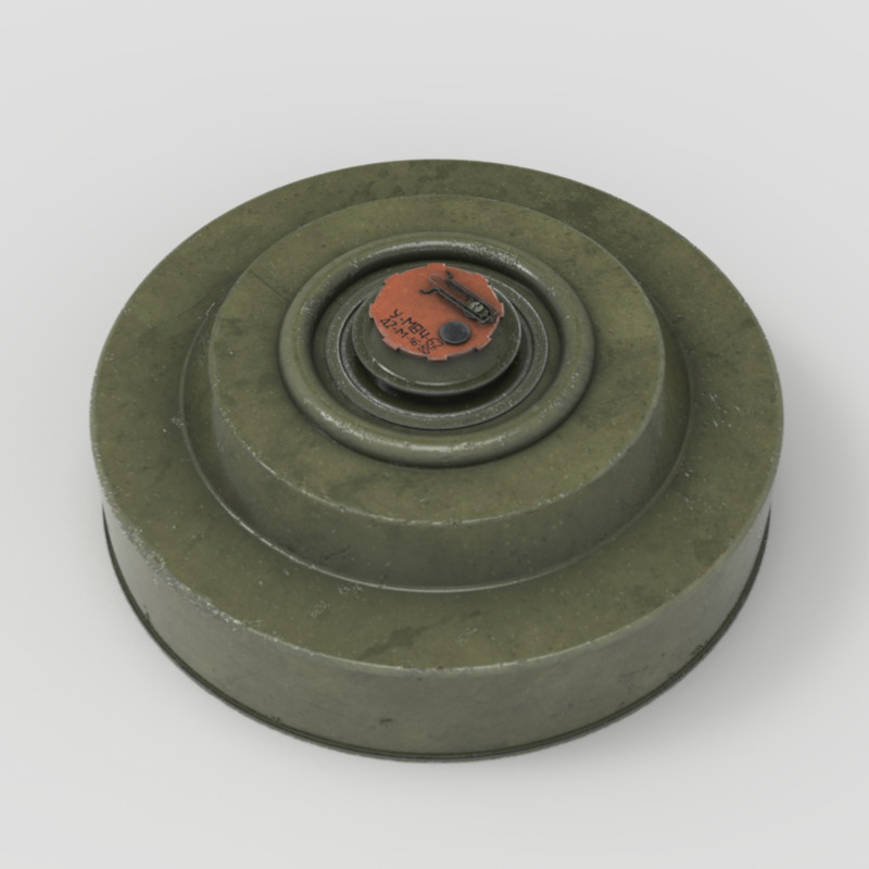 TM-62 mine 3D 模型 .c4d .max .obj .3ds .fbx .stl .blend 
