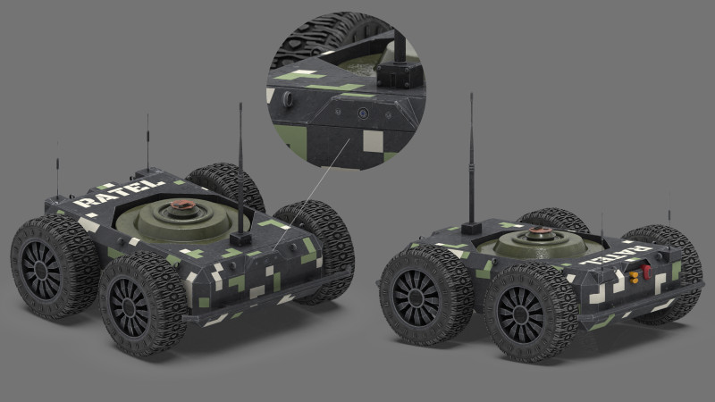 Ratel S Unmanned Ground Vehicle Ultra Realistic Model 3D .c4d .max .obj .3ds .fbx .stl .blend 