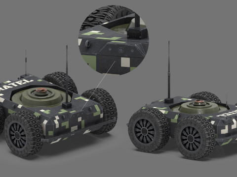Ratel S Unmanned Ground Vehicle Ultra Realistic 3D 模型