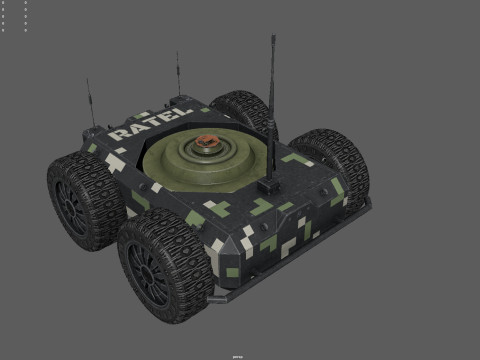 Ratel S Unmanned Ground Vehicle Ultra Realistic Model 3D