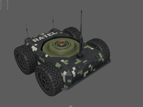 Ratel S Unmanned Ground Vehicle Ultra Realistic 3D Model