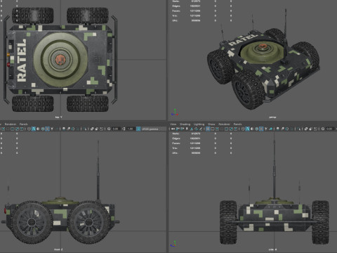 Ratel S Unmanned Ground Vehicle Ultra Realistic Model 3D