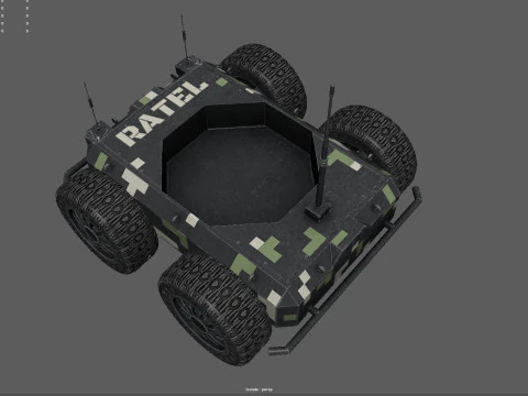 Ratel S Unmanned Ground Vehicle Ultra Realistic 3D Model