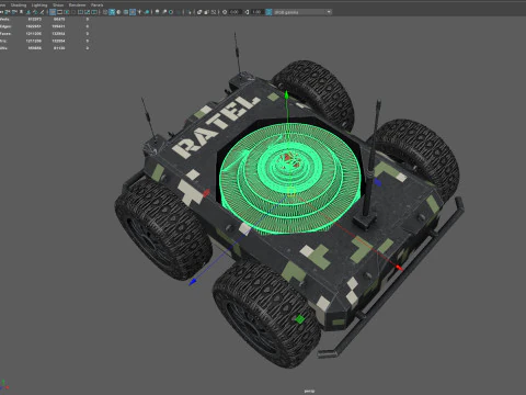 Ratel S Unmanned Ground Vehicle Ultra Realistic 3D Model