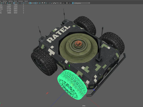 Ratel S Unmanned Ground Vehicle Ultra Realistic 3D Model