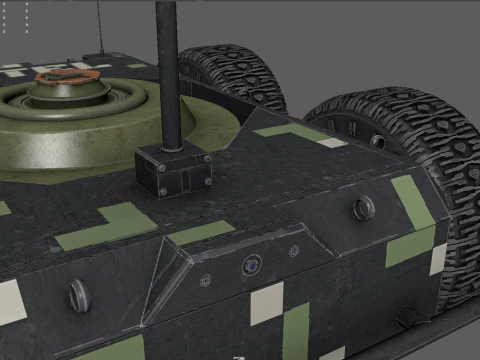 Ratel S Unmanned Ground Vehicle Ultra Realistic 3D Model