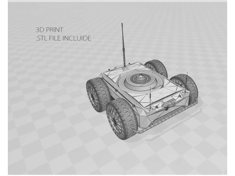 Ratel S Unmanned Ground Vehicle Ultra Realistic 3D Model