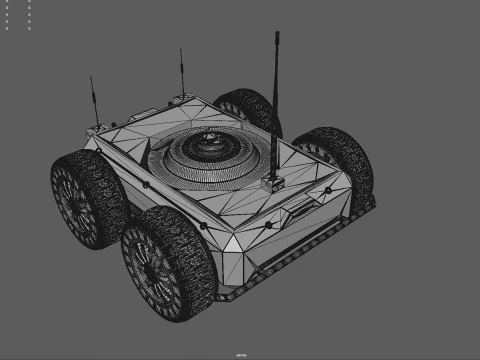 Ratel S Unmanned Ground Vehicle Ultra Realistic 3D Model