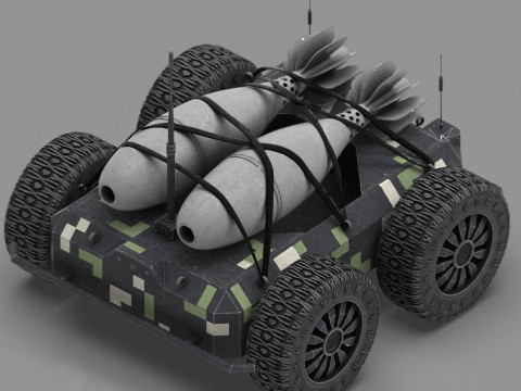 Ratel S Anti Tank Drone with Mortar Rounds 3D Model