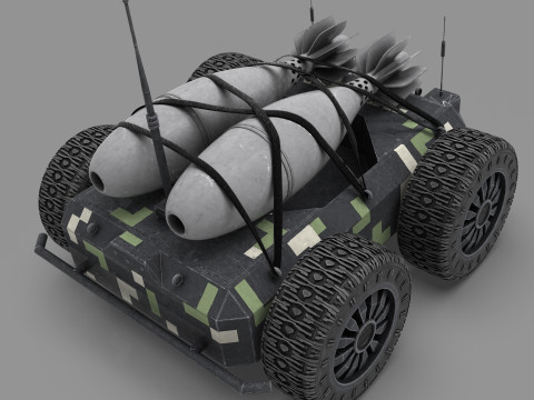 Ratel S Anti Tank Drone with Mortar Rounds Modello 3D